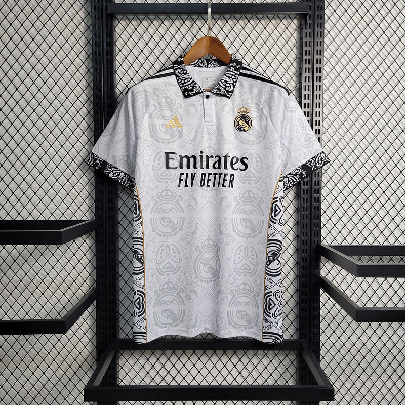 CAMISA DO REAL MADRID 23/24 BRANCO EDIÇÃO ESPECIAL