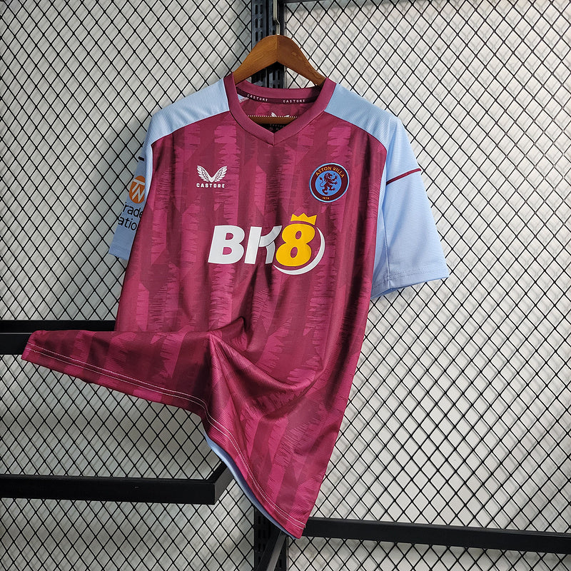 CAMISA DO ASTON VILLA 23/24 VERMELHO