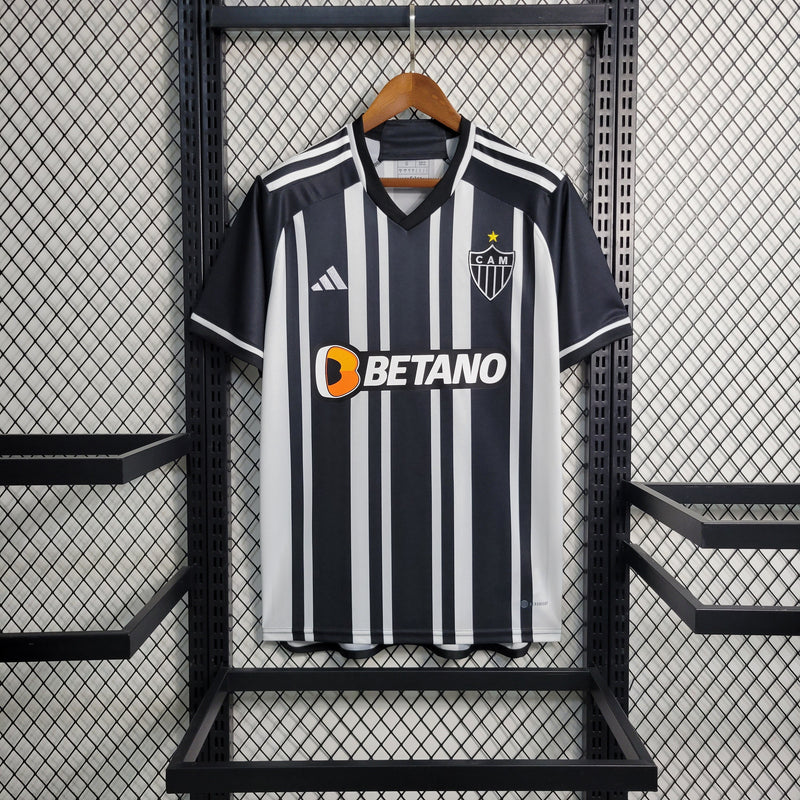 CAMISA DO ATLETICO MINEIRO 23/24 BRANCO E PRETO