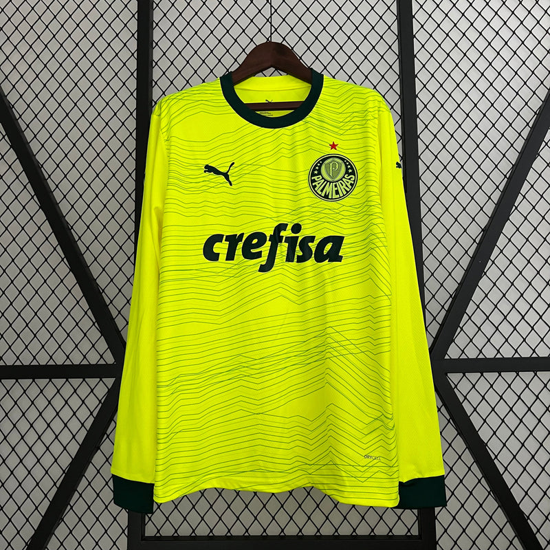 CAMISA MANGA LONGA DO PALMEIRAS 24/25 VERDE FLUORESCENTE