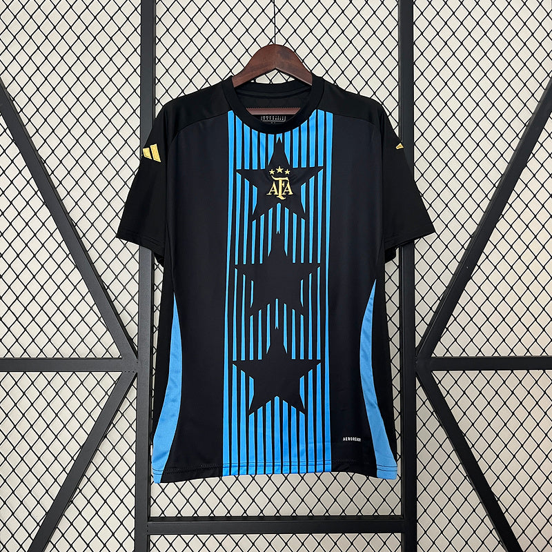 CAMISA DA SELEÇÃO DA ARGENTINA 24/25 PRETO PRE JOGO